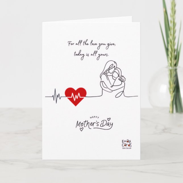 Happy Mother's Day - Heartbeat Card (Front)