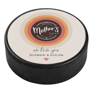 Happy mother's day hockey puck