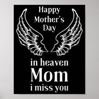 Happy mothers day in heaven to the mum in loving poster