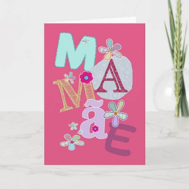 happy mother's day in Portuguese Card (Front)