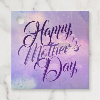 Happy Mother's Day in Purple Favour Tags