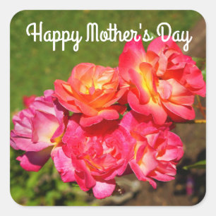 Happy Mother's Day Joseph’s Coat Rose #1 Stickers