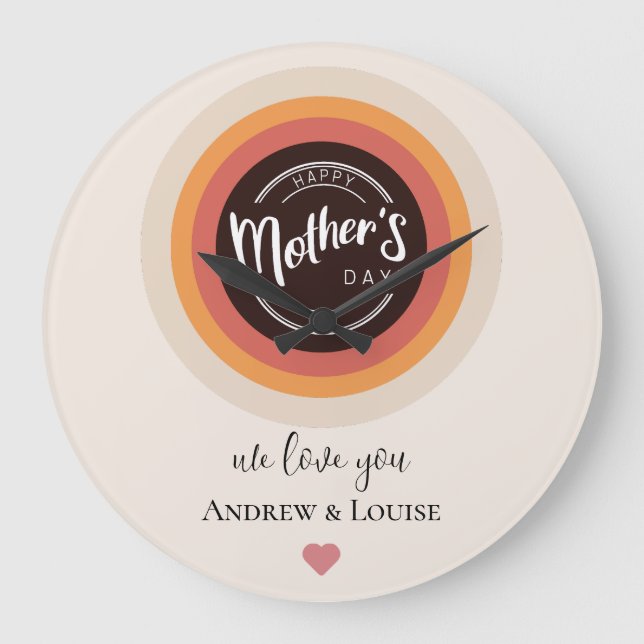 Happy mother's day large clock (Front)