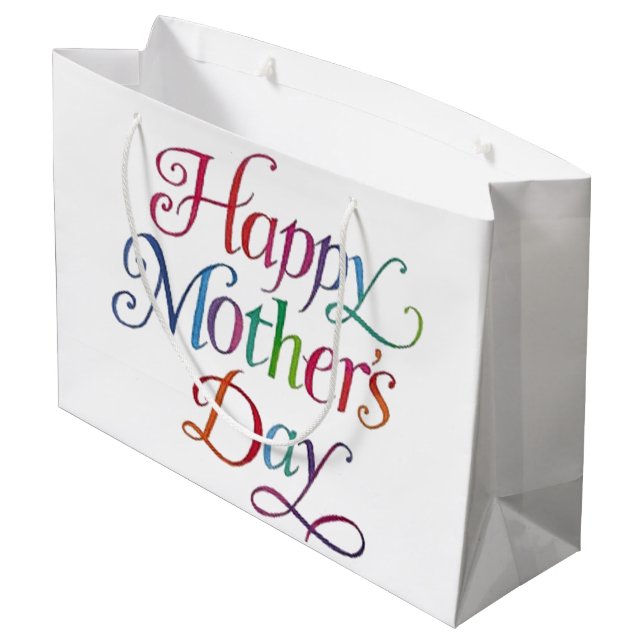 Happy Mother's Day Large Gift Bag (Back Angled)