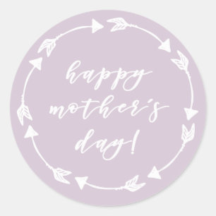 Happy Mother's Day! Lavender Mother's Day Classic Round Sticker