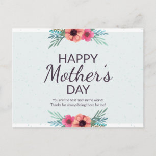 HAPPY MOTHER'S DAY LETTERING POSTCARD