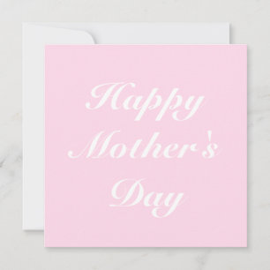 Happy Mother's Day light pink script elegant chic Card