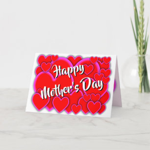 Happy Mothers Day Lots of Hearts Card