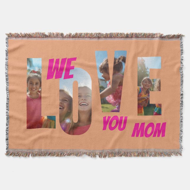 Happy Mother's Day Love Throw Blanket (Front)