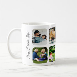 Happy Mothers Day love you mum photo collage white Coffee Mug