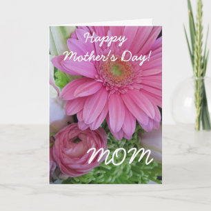Happy Mother's Day-M-Pink Floral Card