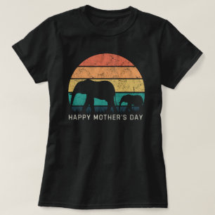 Happy Mother's Day Mama Elephant and Baby Elephant T-Shirt