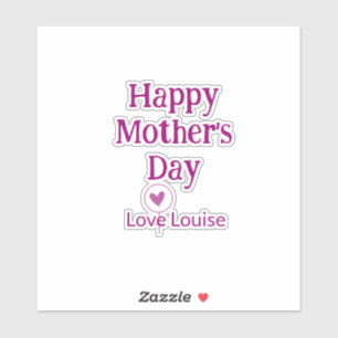 Happy Mother's day mauve love name female sign tit