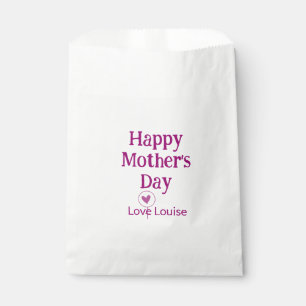 Happy Mother's day mauve love name female sign tit Favour Bags