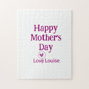 Happy Mother's day mauve love name female sign tit Jigsaw Puzzle