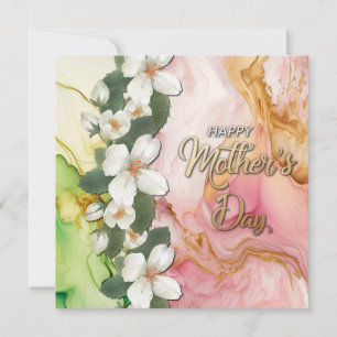 Happy Mother's day modern floral Holiday Card