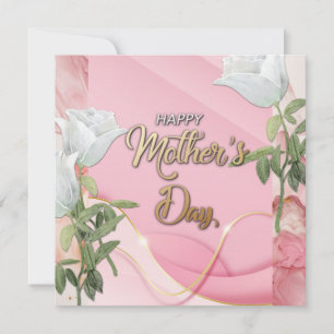 Happy Mother's day modern floral Holiday Card