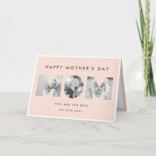 Happy Mother's Day Modern Minimalist Custom Photo Card