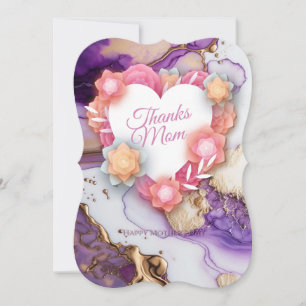 Happy Mother's Day modern Thank You Card