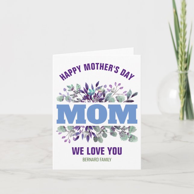 HAPPY MOTHER'S DAY MOM CUSTOMIZED GIFT INVITATION (Front)