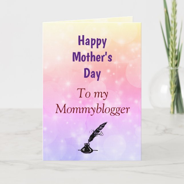 Happy Mother's Day Mommyblogger design Card (Front)