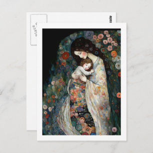 Happy Mother's Day Mother and Child Painting  Postcard
