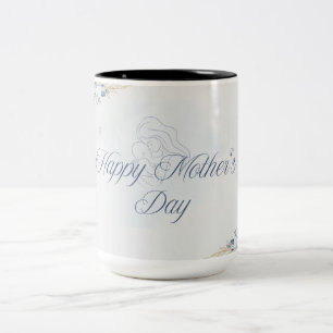Happy Mother's Day Mother and Child Two-Tone Coffee Mug