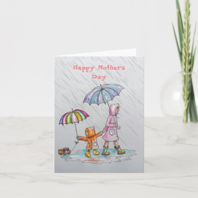 Happy Mother's Day Mother/Child  Thank You Card (Front)