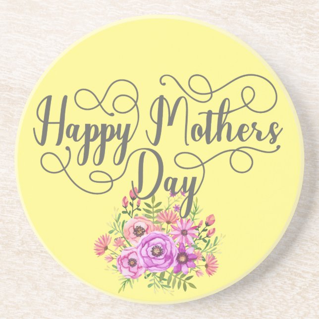 Happy Mothers Day Mother's Day gift-idea Coaster (Front)