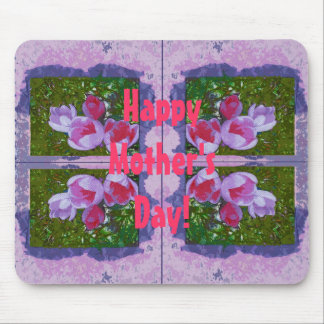 Happy Mother's Day mousemat with crocuses