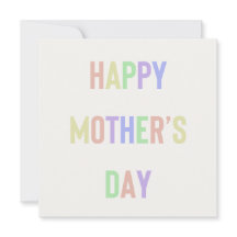 Happy Mother's Day Multi-Coloured - Flat Square