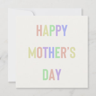 Happy Mother's Day Multi-Coloured - Flat Square Card