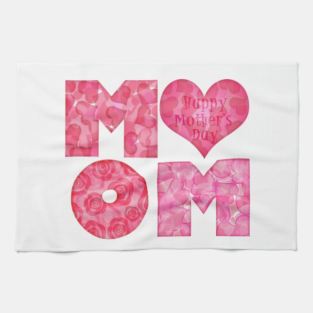 Happy Mother's Day Mum Alphabet Tea Towel (Horizontal)
