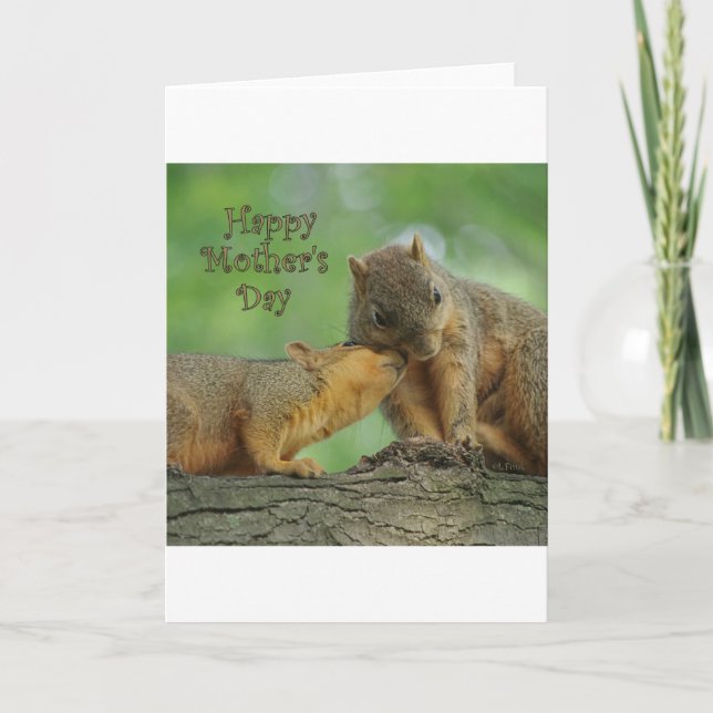 Happy Mother's Day - Mum and Baby Squirrel Card (Front)