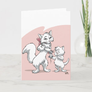 Happy Mother's Day!! Mum cat and kitten Card