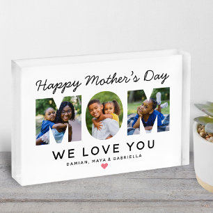 Happy Mothers Day Mum Custom Collage Photo Block