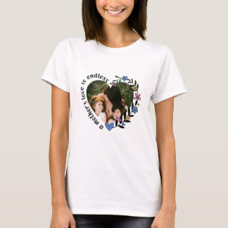 Happy Mothers Day Mum Custom Heart Photo  T-Shirt