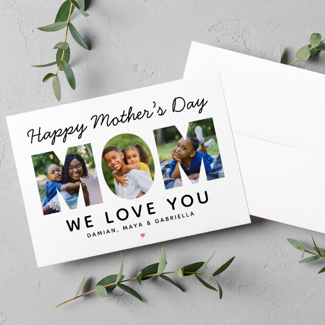 Happy Mothers Day Mum Custom Photo Collage Card (Creator Uploaded)