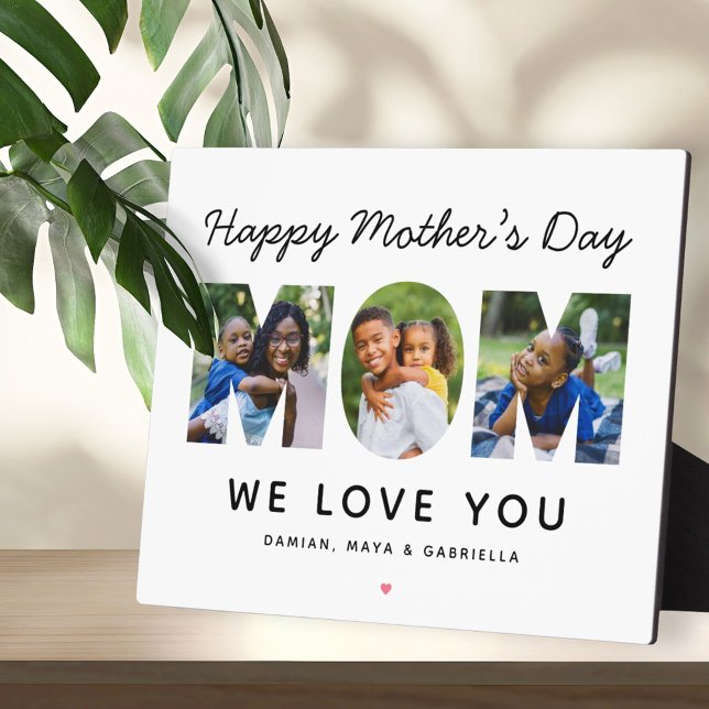 Happy Mothers Day Mum Custom Photo Collage Plaque (Creator Uploaded)