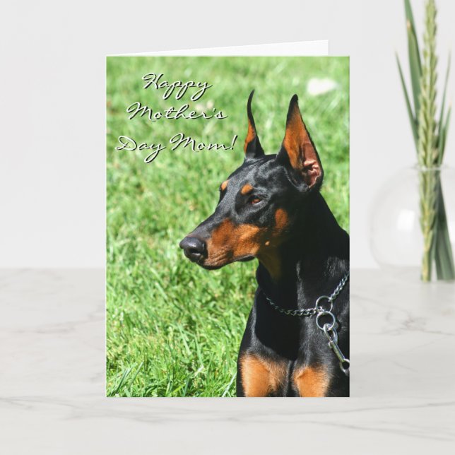 Happy Mother's Day Mum Doberman greeting card (Front)