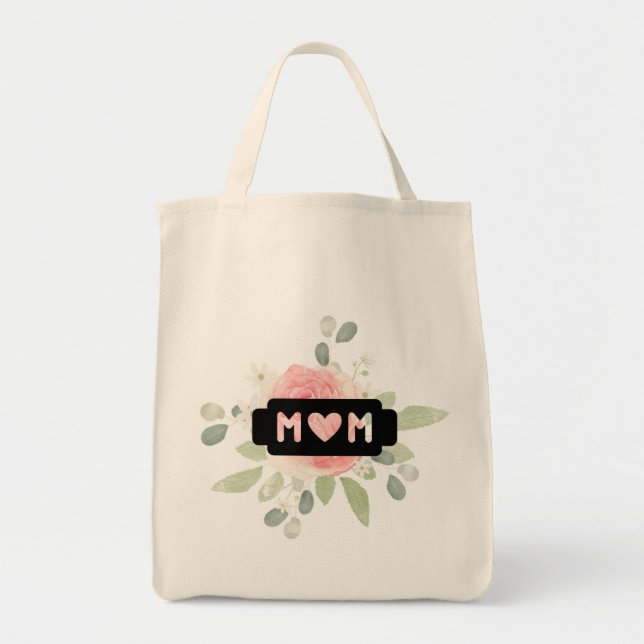 Happy mother's day Mum l Cute floral Tote Bag (Front)