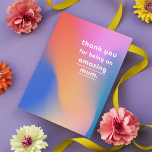 Happy Mother's Day MUM Modern Abstract Photo Holiday Card