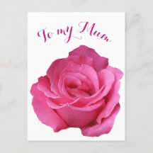 Happy Mother's Day Mum pretty hot pink rose floral