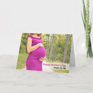 Happy Mothers Day Mum To Be Pregnant Belly  Holida Holiday Card