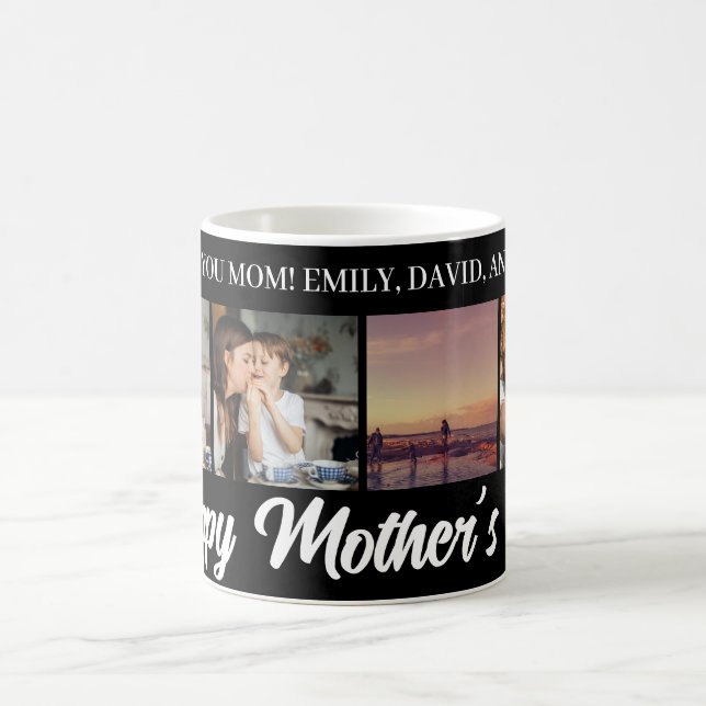 Happy Mother's Day Mum White Photo Grid Coffee Mug (Center)