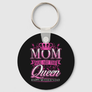 Happy Mothers Day Mum You Are The Queen Pink Graph Key Ring