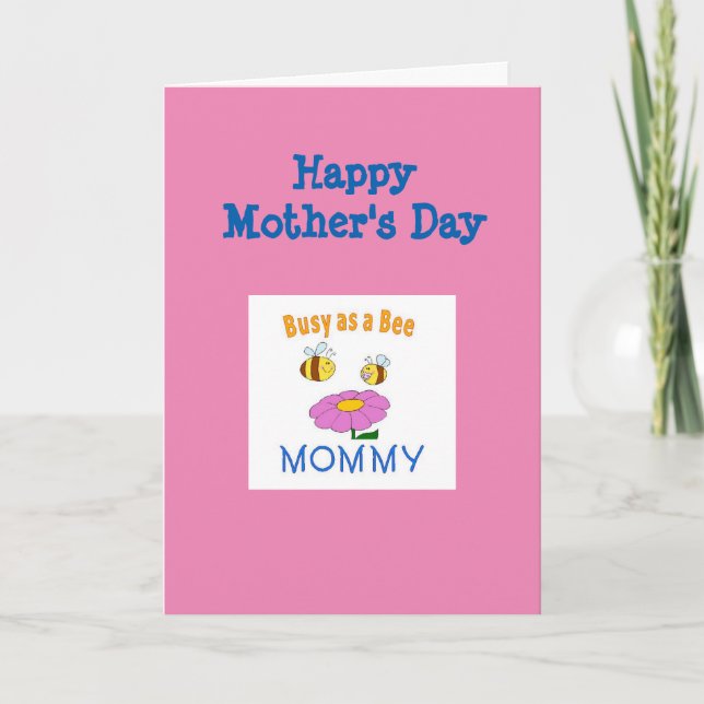 Happy Mothers Day Mummy - Bees Card (Front)