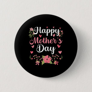 Happy Mother's Day Mummy Cute Floral Women For Mum 6 Cm Round Badge