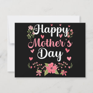 Happy Mother's Day Mummy Cute Floral Women For Mum Save The Date