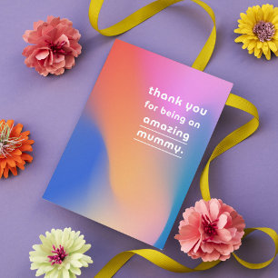 Happy Mother's Day MUMMY Modern Abstract Photo Holiday Card